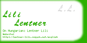 lili lentner business card